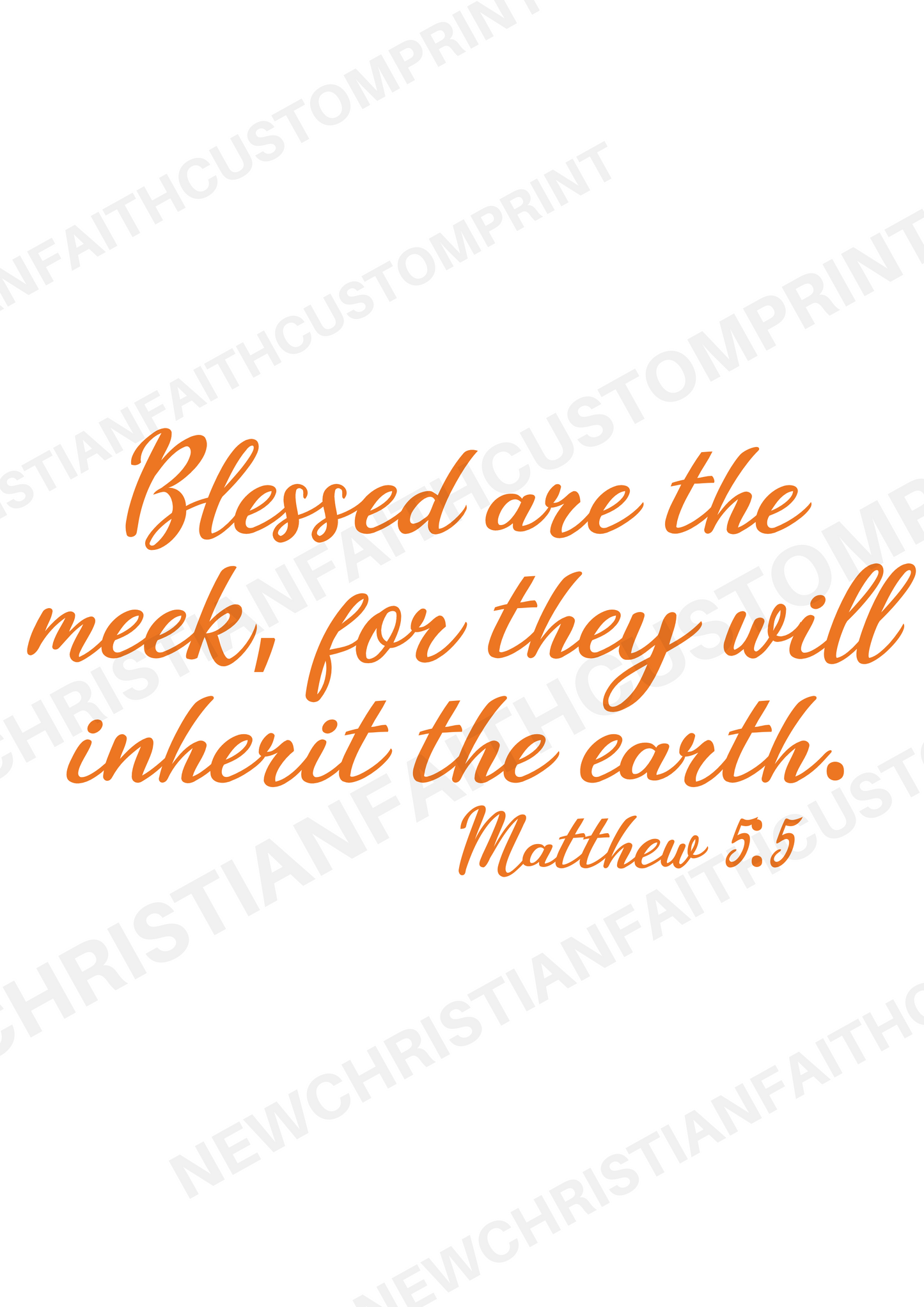 Blessed are the meek, for they will inherit the earth
